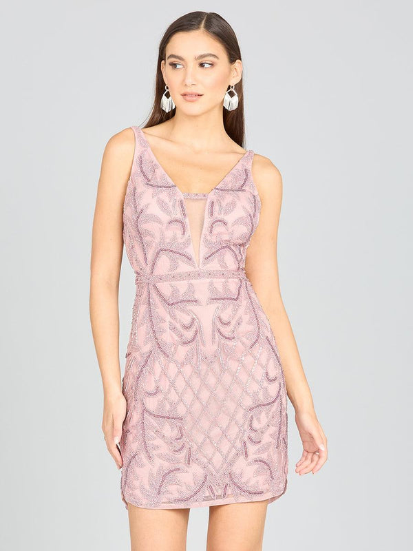 Lara Dresses 29176 Sleeveless Beaded Cocktail Dress