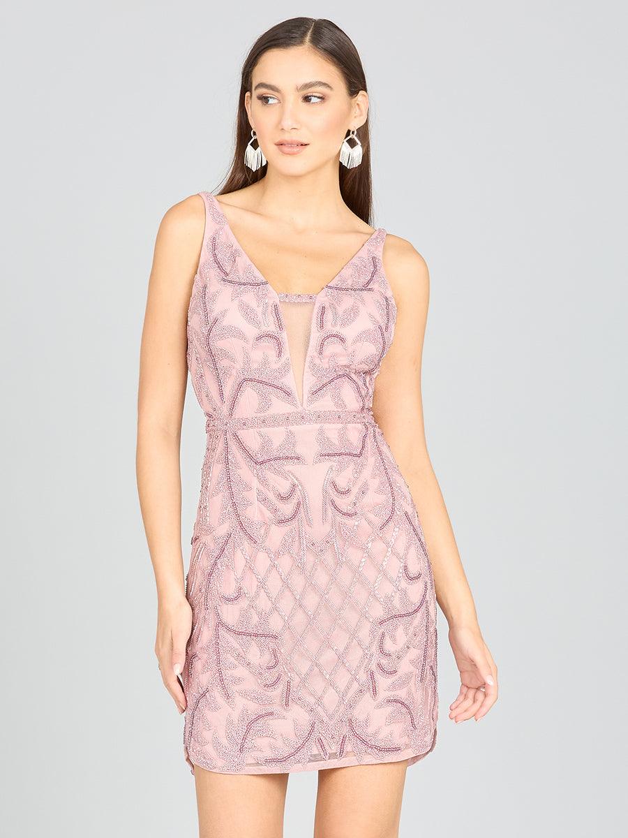 Cocktail Dresses Sleeveless Beaded Cocktail Dress Cashmere