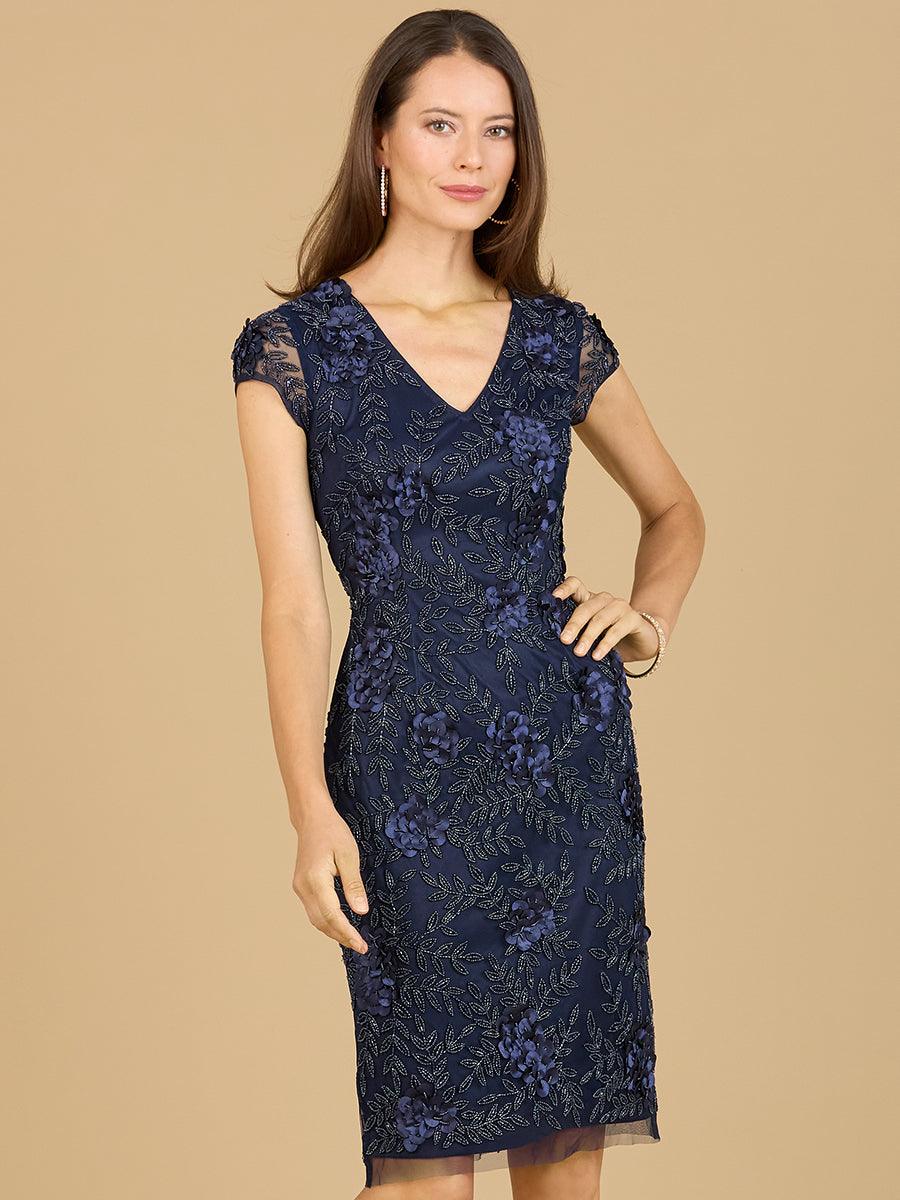 Lara Dresses 29179 Cap Sleeve Embellished Cocktail Dress