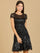 Cocktail Dresses Cap Sleeve Sequin Cocktail Dress Black