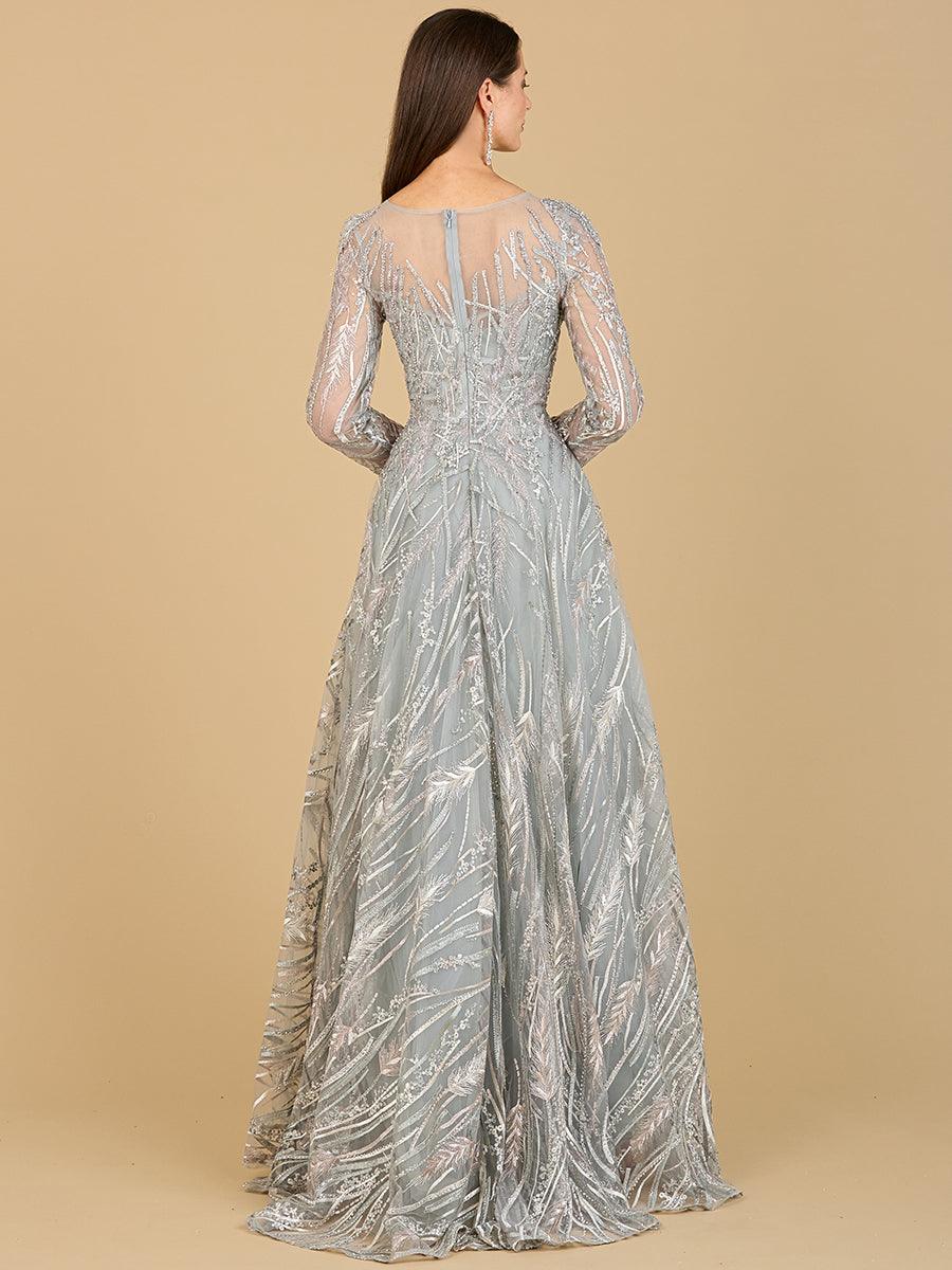 Lara Dresses 29192 Long Sleeve Illusion Prom Dress
