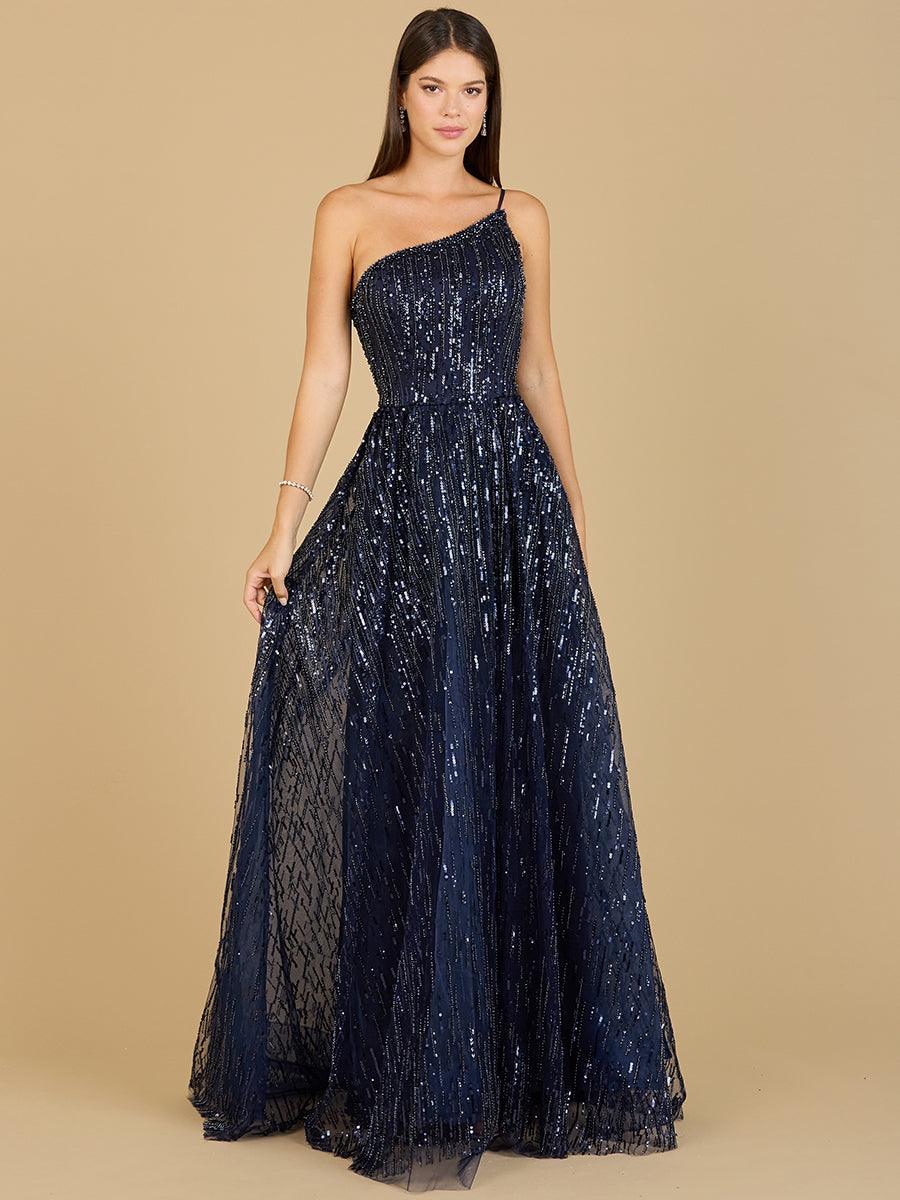 Lara Dresses 29194 One Shoulder Long Prom Dress