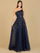 Prom Dresses One Shoulder Long Prom Dress Navy