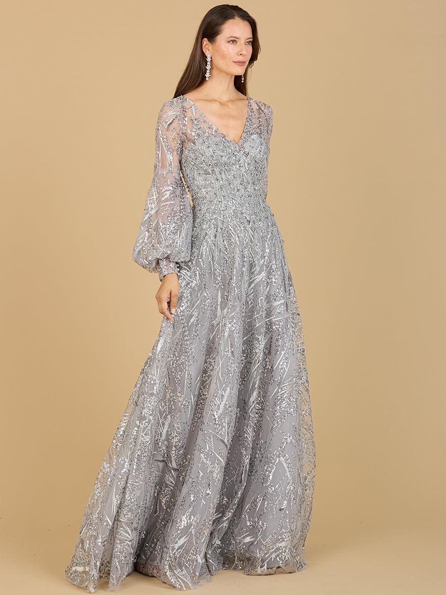 Prom Dresses Long A-Line Evening Gown Grey