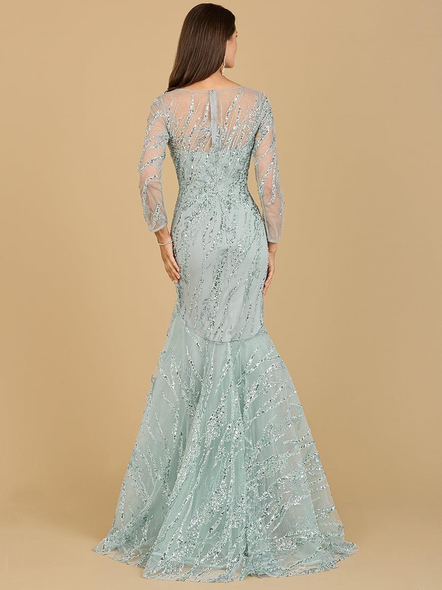 Lara Dresses 29199 Long Sleeve Mermaid Evening Gown