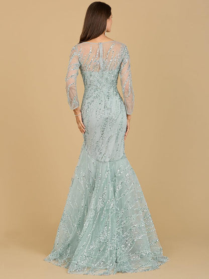 Prom Dresses Long Sleeve Mermaid Evening Gown Seafom