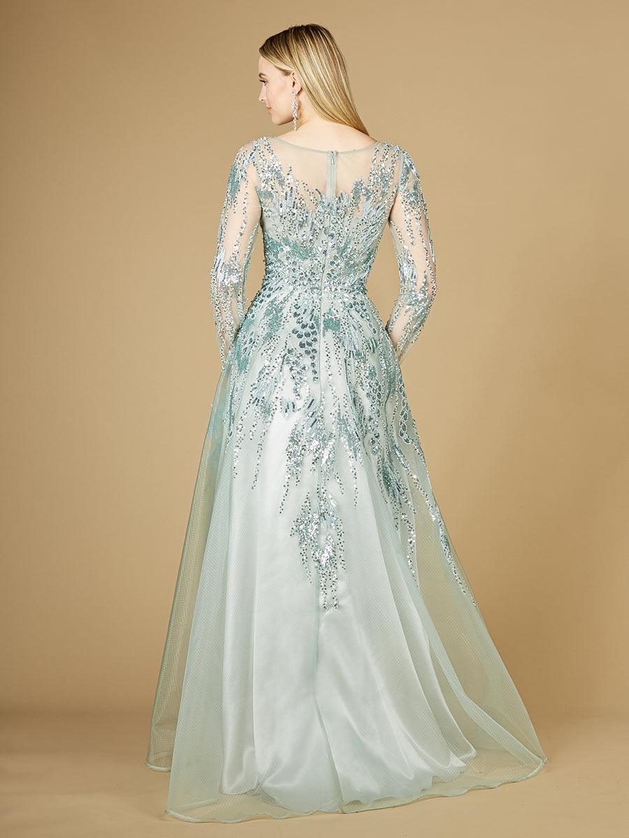 Prom Dresses High Neck Long Evening Gown Seafoam