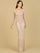 Formal Dresses Long Beaded Evening Gown Rose Gold