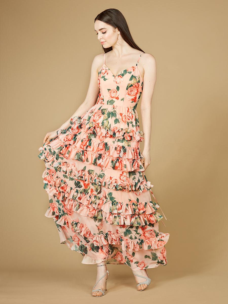 Lara Dresses 29242 Long Spaghetti Strap Formal Dress