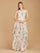 Formal Dresses Ruffled Print Long Formal Dress White Rose