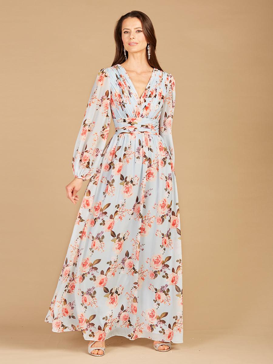 Lara Dresses 29248 Long Sleeve Print Formal Dress