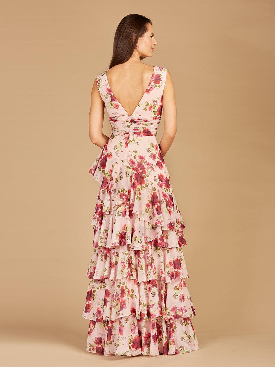 Lara Dresses 29249 Long Sleeveless Print Formal Dress