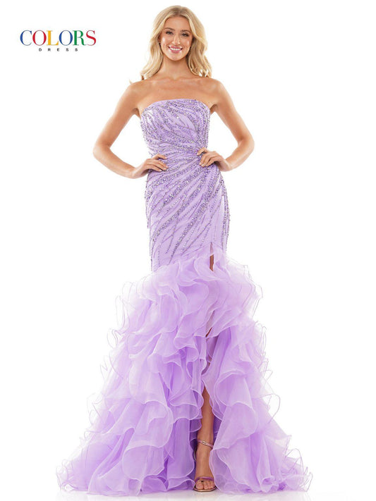 Prom Dresses Long Strapless Mermaid Prom Dress Lavender