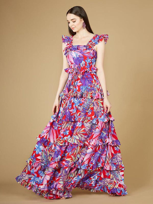 Lara Dresses 29271 Long Sleeveless Print Formal Dress