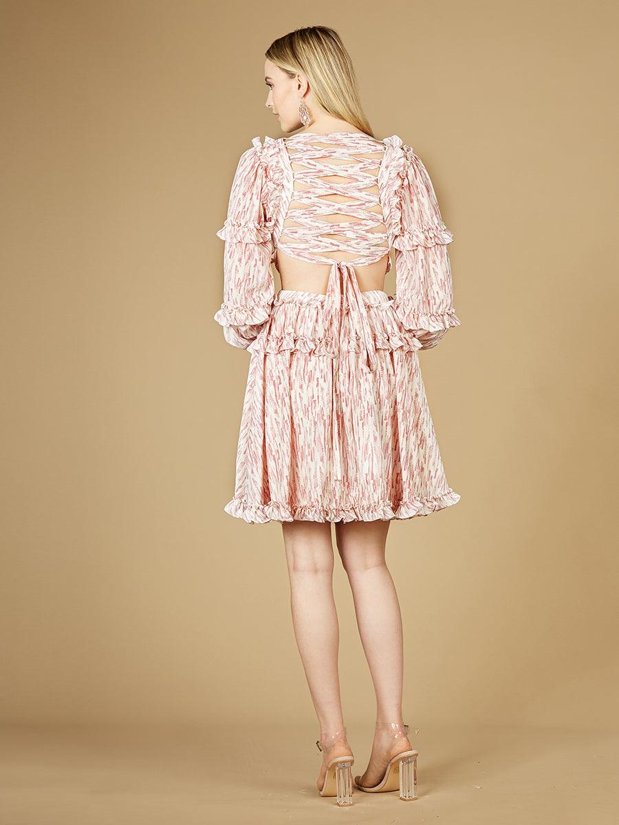 Lara Dresses 29279 Long Sleeve Print Cocktail Dress