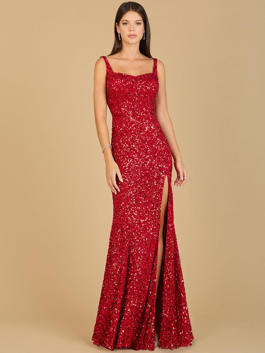 Prom Dresses Sleeveless Long Beaded Prom Dress Red