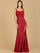 Prom Dresses Sleeveless Long Beaded Prom Dress Red