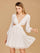 Cocktail Dresses Long Sleeve Cut Out Cocktail Dress Ivory