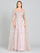 Formal Dresses Long Cape Sleeve Formal Dress Light Mauve