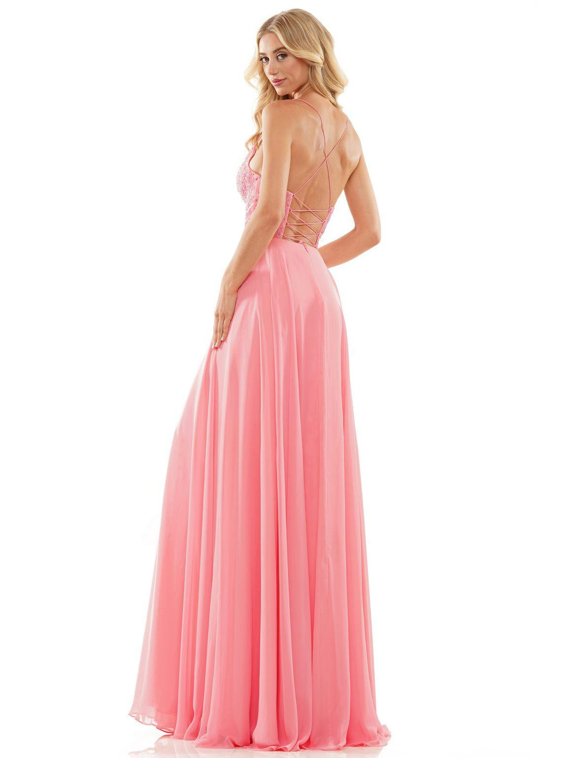 Prom Dresses Long Formal Chiffon Prom Dress Coral Pink