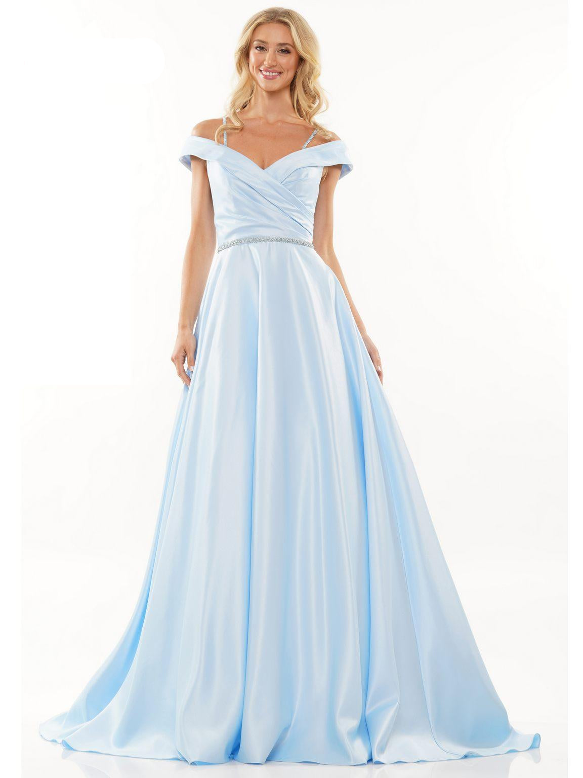 Prom Dresses Prom Long Off Shoulder Ball Gown Light Blue