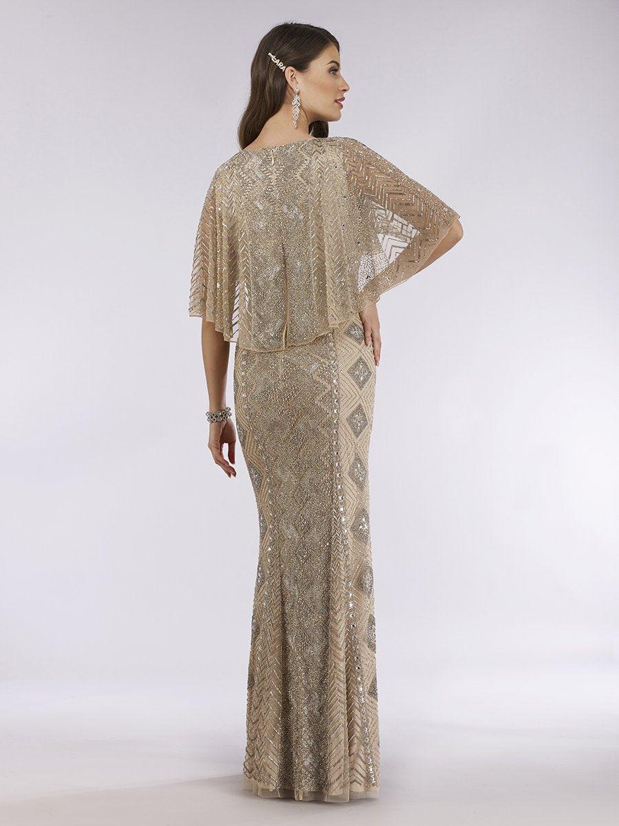 Lara Dresses 29397 Cape Sleeve Long Evening Gown