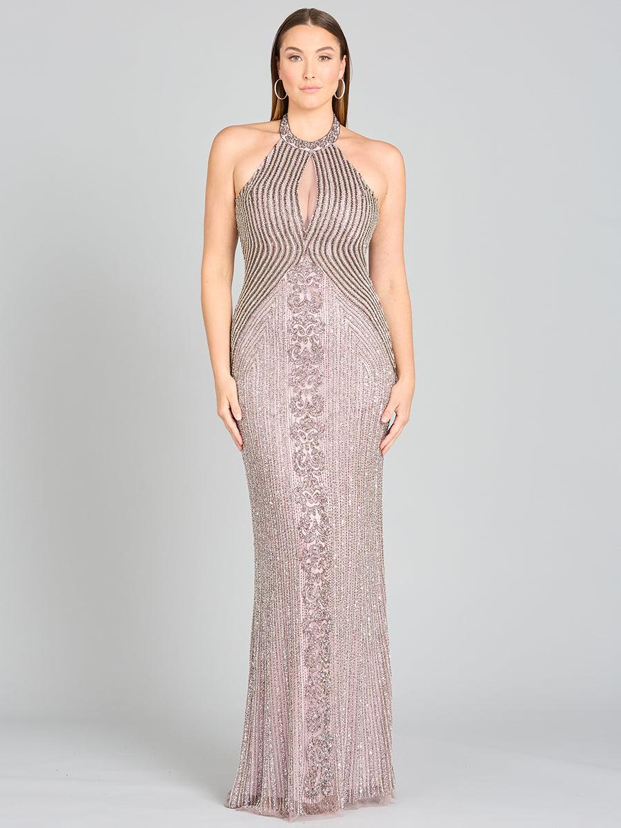 Lara 29600 - Halter Neck Dress with Keyhole Lilac / 16 Lara 29600 - Halter Neck Dress with Keyhole Lilac / 16