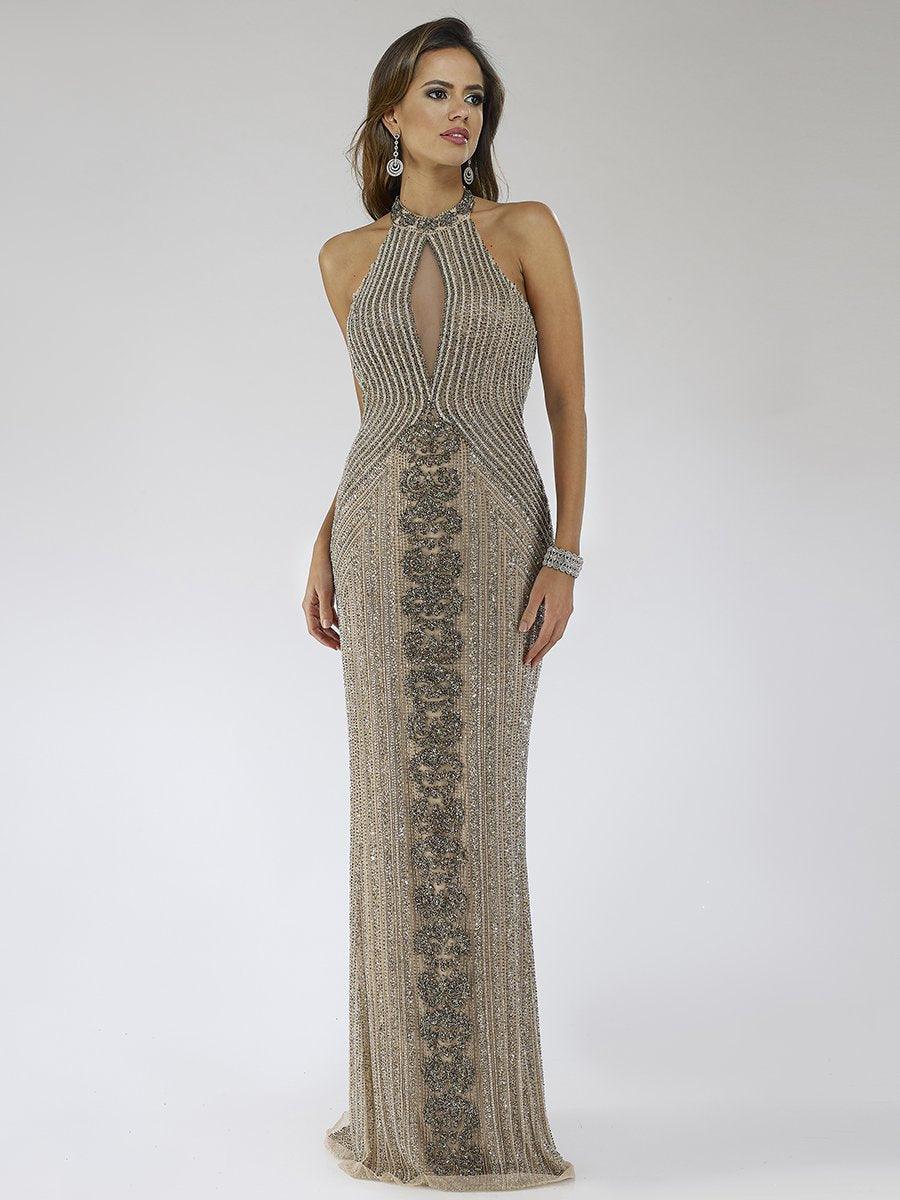 Lara Dresses 29600 Long Halter Evening Gown
