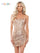 Cocktail Dresses Short Spaghetti Strap Fitted Cocktail Dress Rose Gold