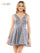 Cocktail Dresses Homecoming Short Sleeveless Glitter Cocktail Dress Slate Blue