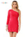 Cocktail Dresses Short One Shoulder Cocktail Dress Red