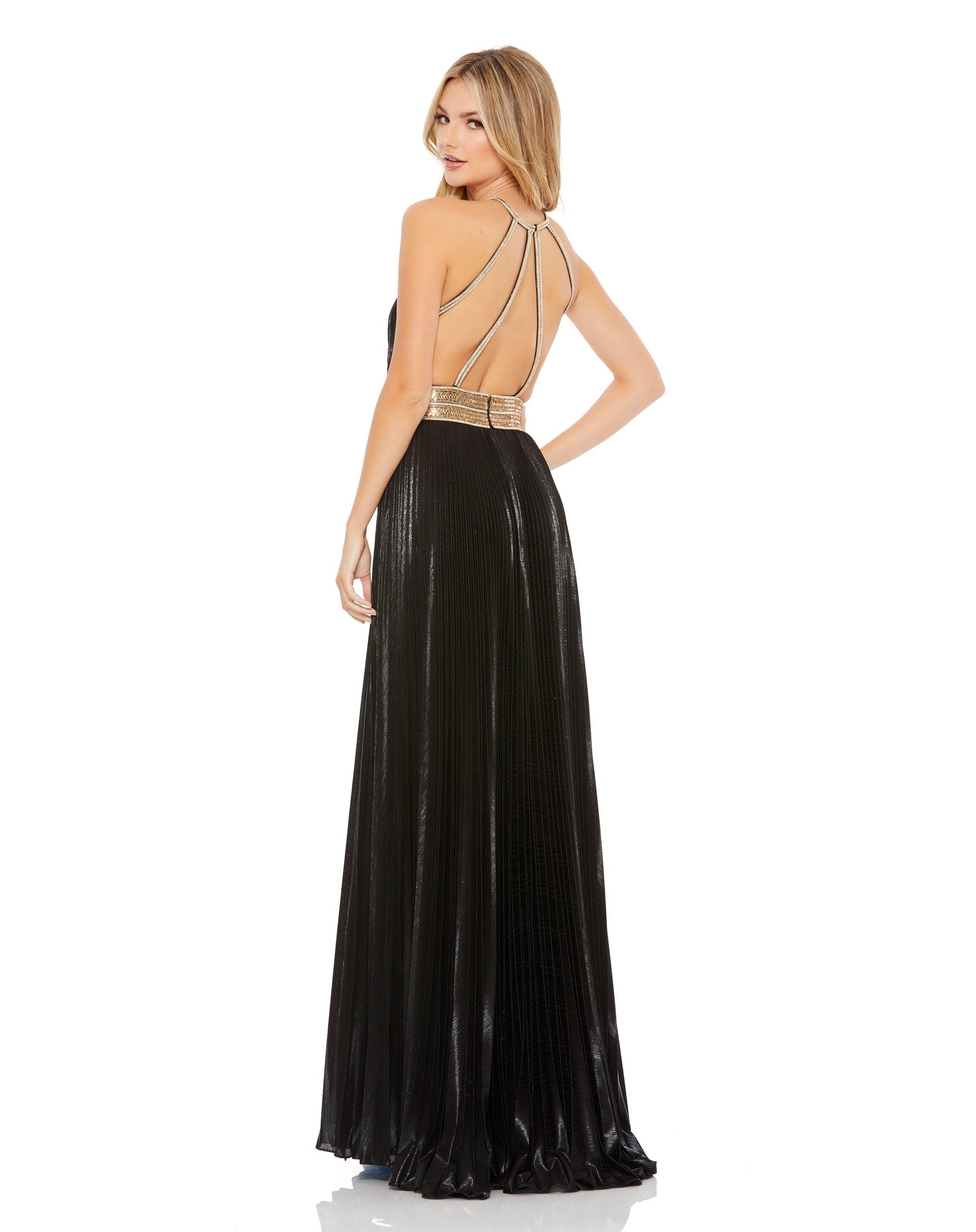 Mac Duggal 30722 Prom Long Halter Formal Dress