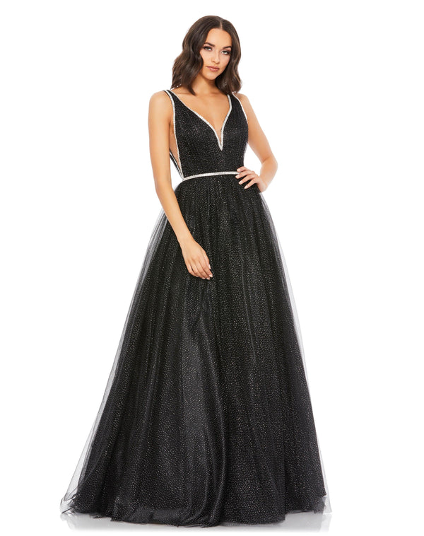Prom Long Sleeveless Tulle Ball Gown Tulle Fabric Mac Duggal 30727