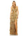 Formal Dresses Long Heat Pleated Tiered Ruffle Metallic Dress Gold