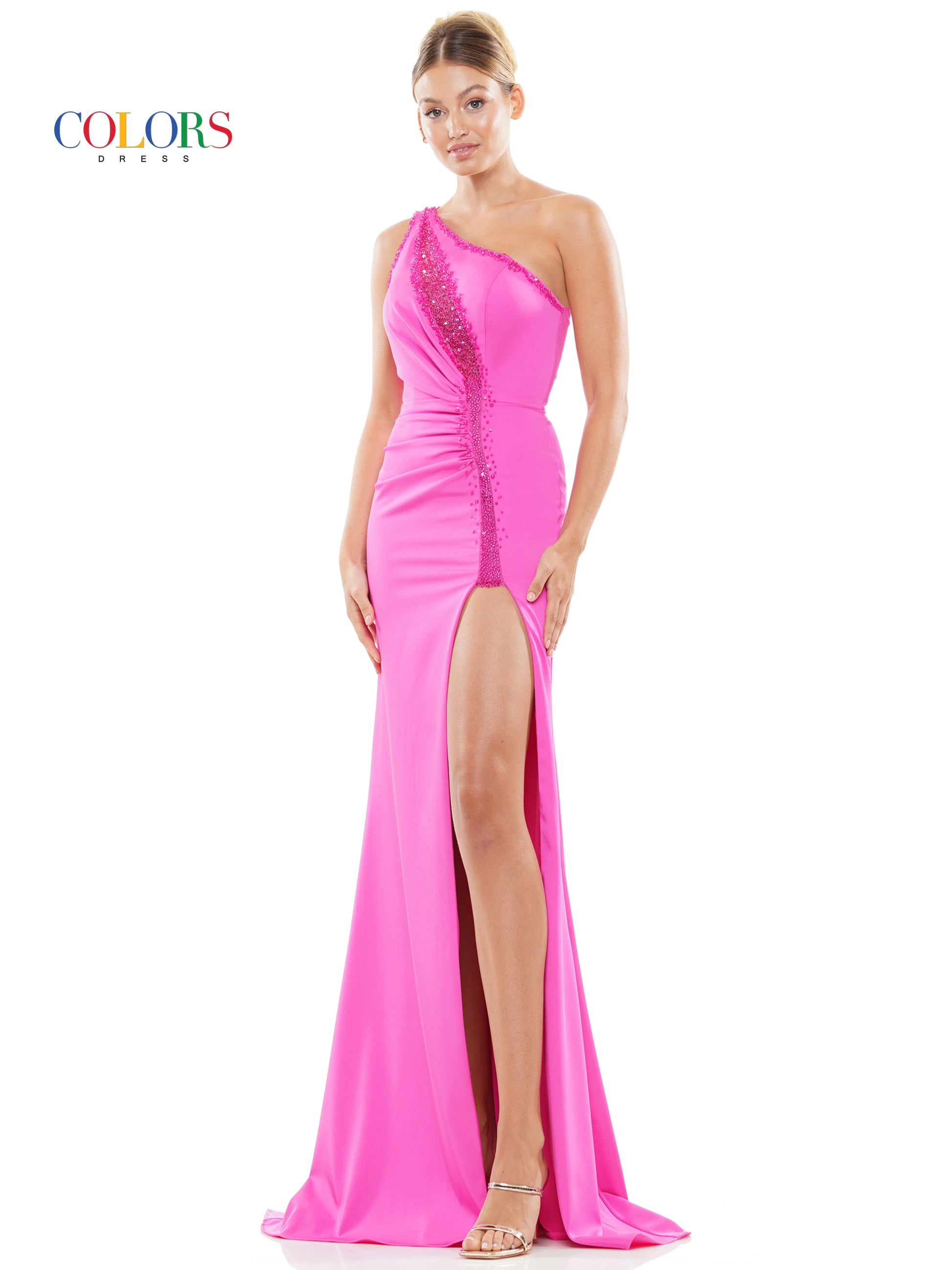 Colors 3090 Long Formal Fitted Prom Dress