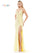 Prom Dresses LongSpaghetti Strap  Formal Beaded Prom Dress Yellow