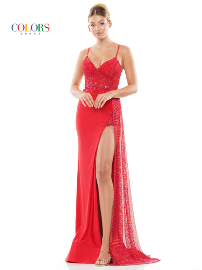 Prom Dresses Long Spaghetti Strap Fitted Prom Dress Red