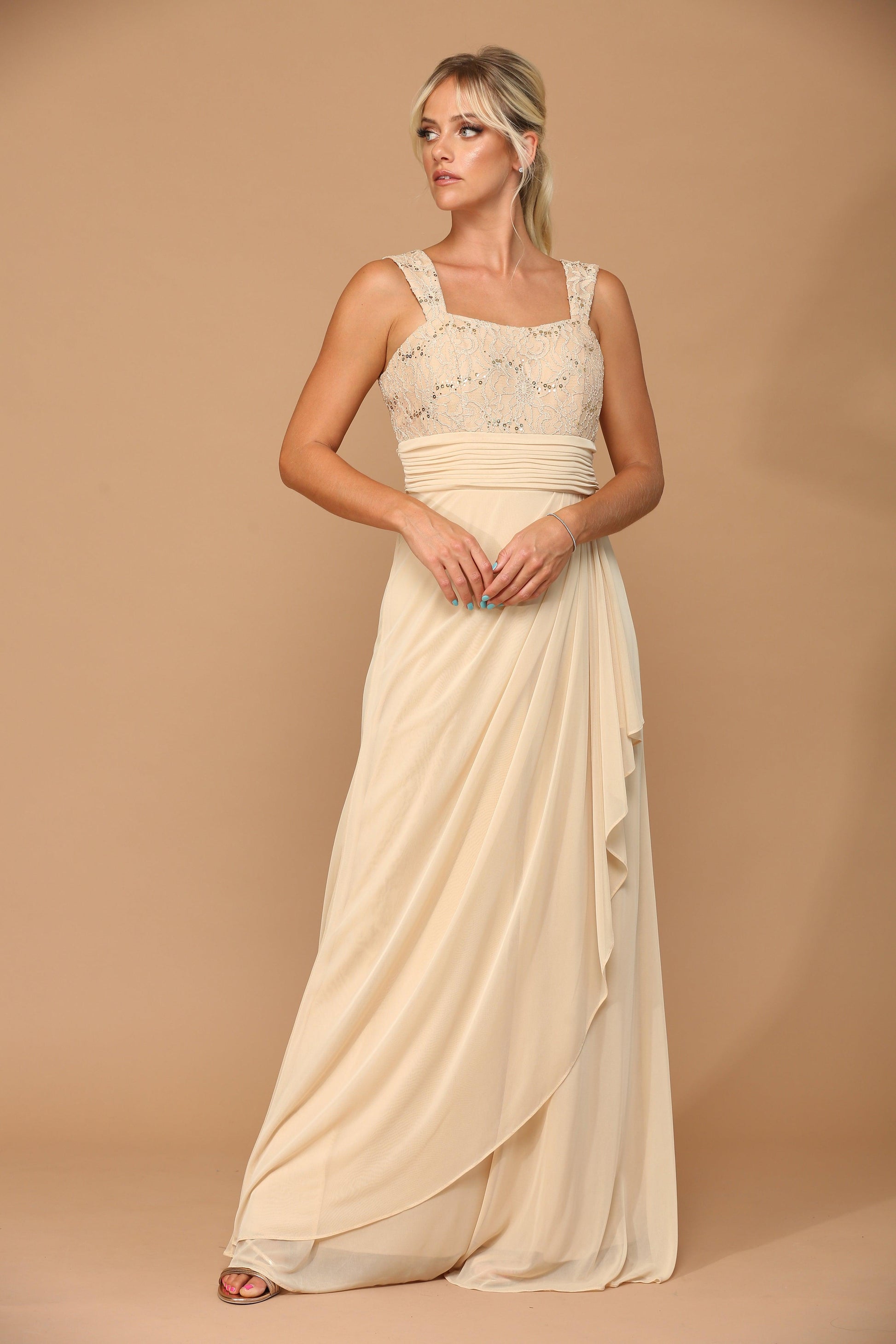 Long Mother of the Bride Lace Chiffon Jacket Dress