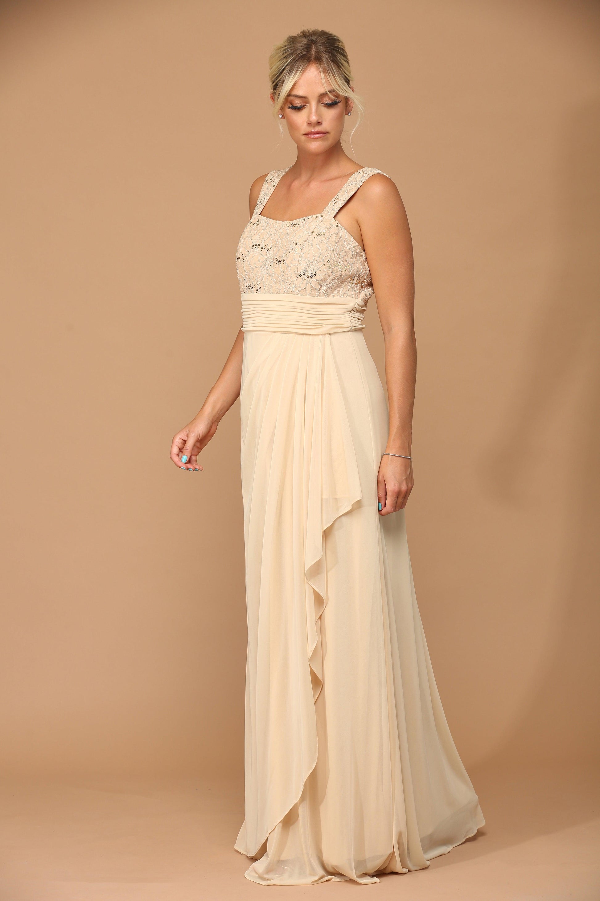 Long Mother of the Bride Lace Chiffon Jacket Dress