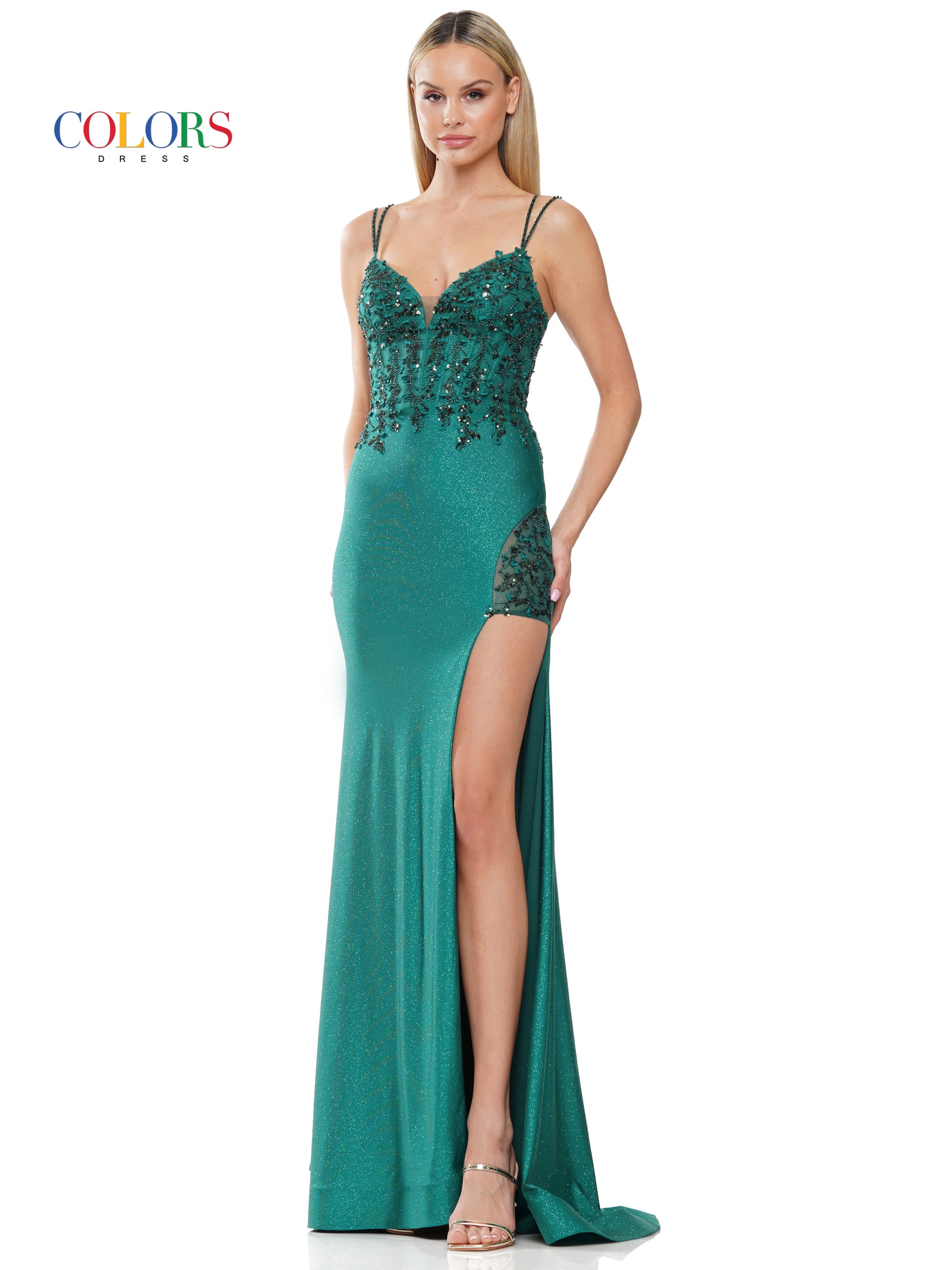 Colors 3095 Prom Long Fitted Formal Dress
