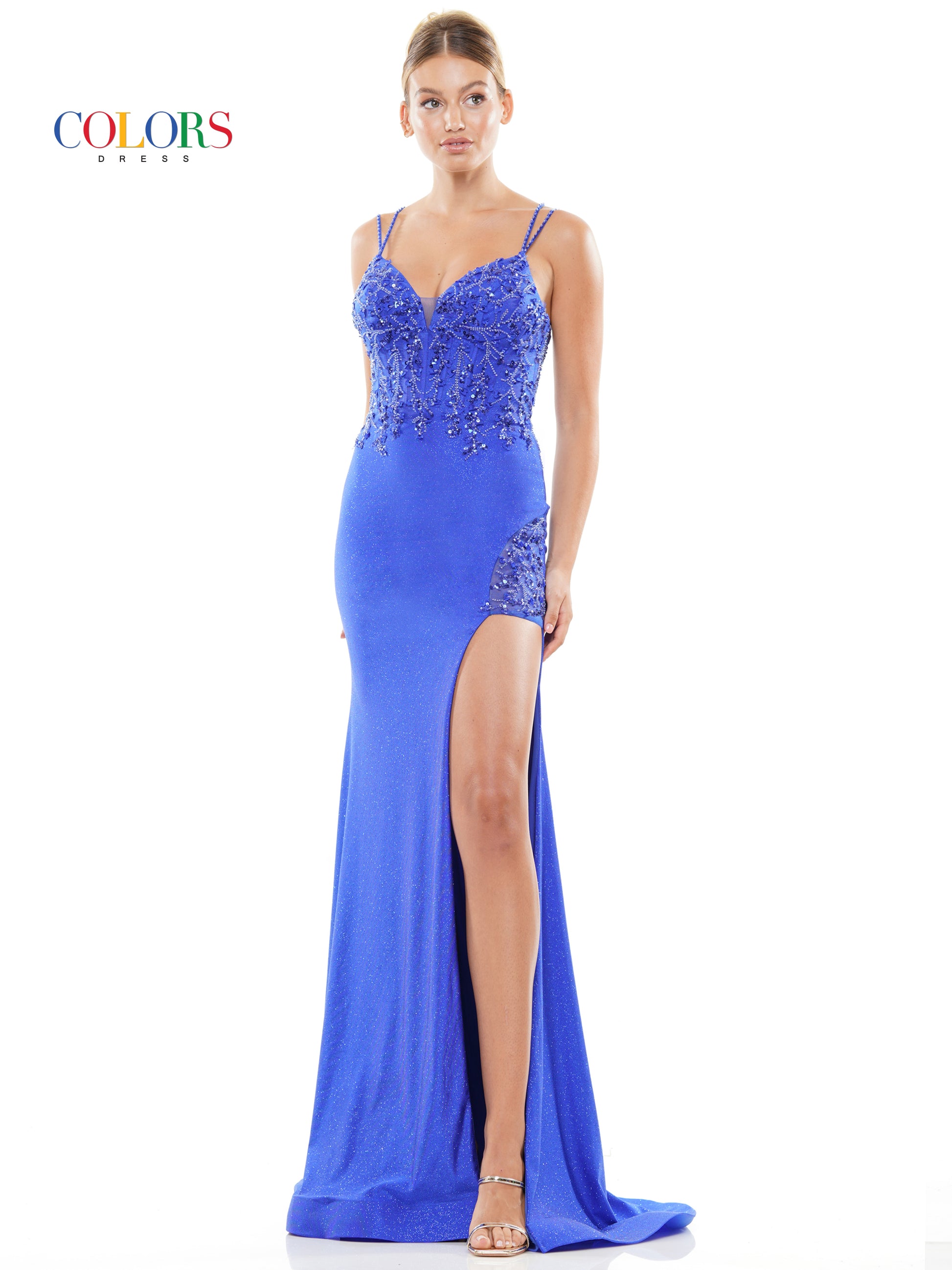 Colors 3095 Prom Long Fitted Formal Dress