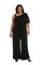 Jumpsuit Long Sequined Overlay Jumpsuit Black