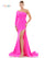 Prom Dresses Long Fitted One Shoulder Formal Prom Dress Hot Pink