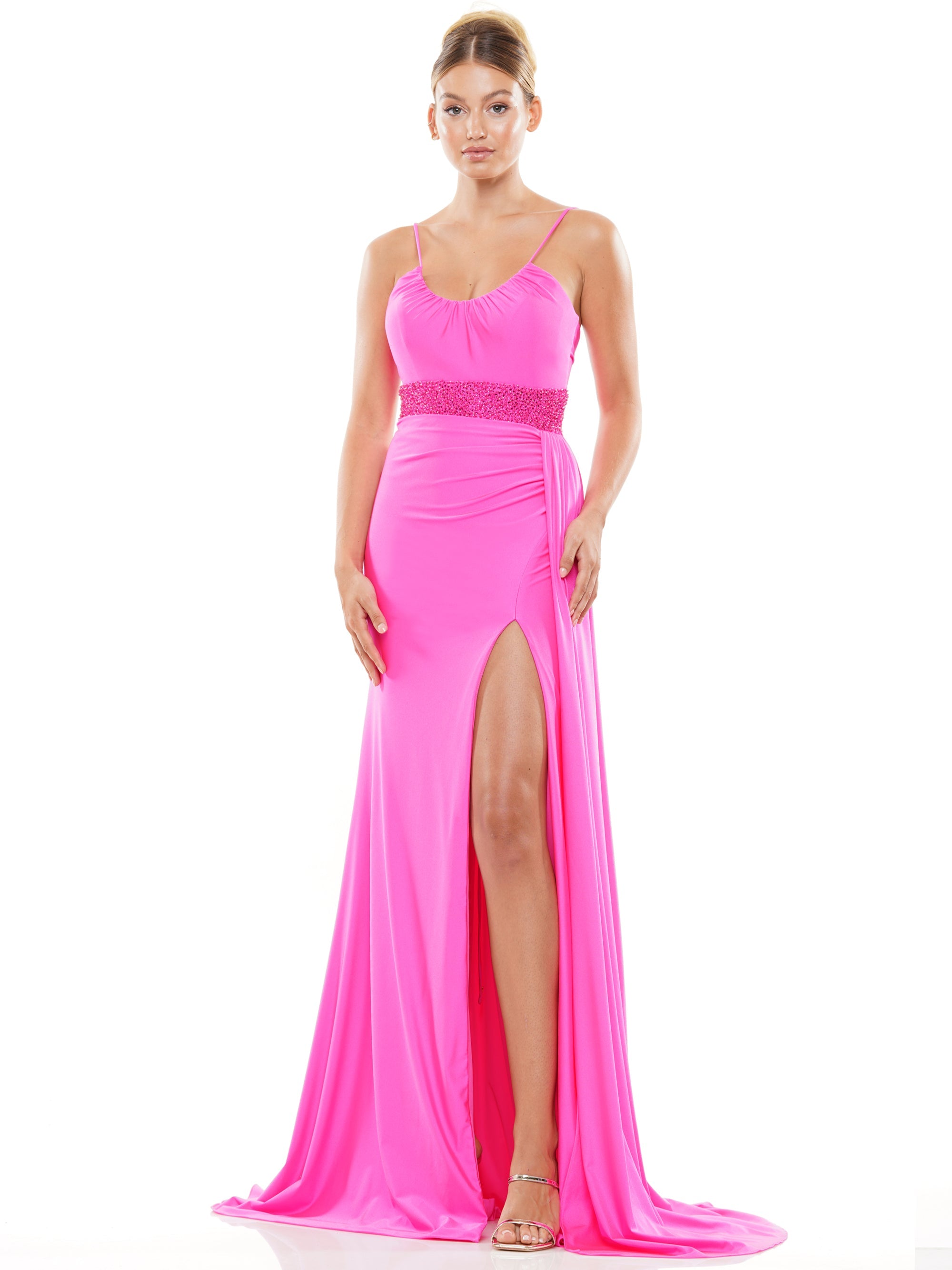 Prom Dresses Long Formal Fitted Prom Dress Hot Pink