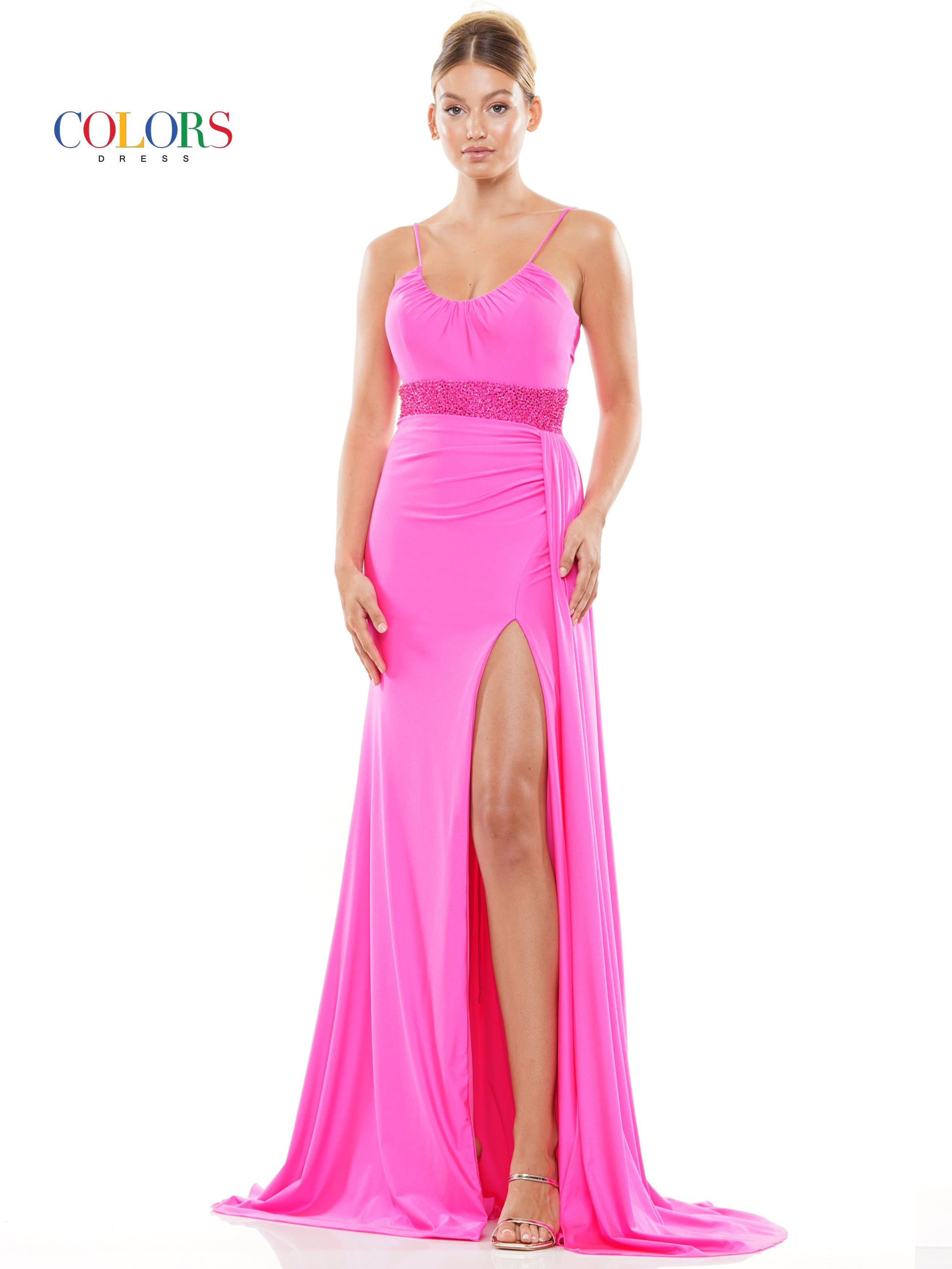 Colors 3099 Long Formal Fitted Prom Dress