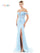 Prom Dresses Long Off Shoulder Glitter Mesh Prom Dress Light Blue