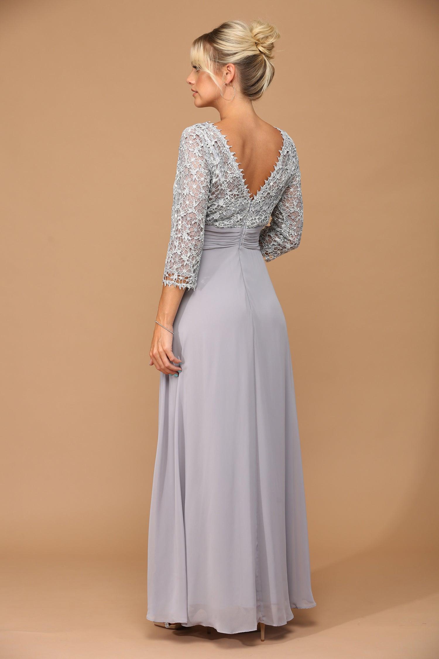 Mother of the Bride Long Sleeve Formal Long Dress