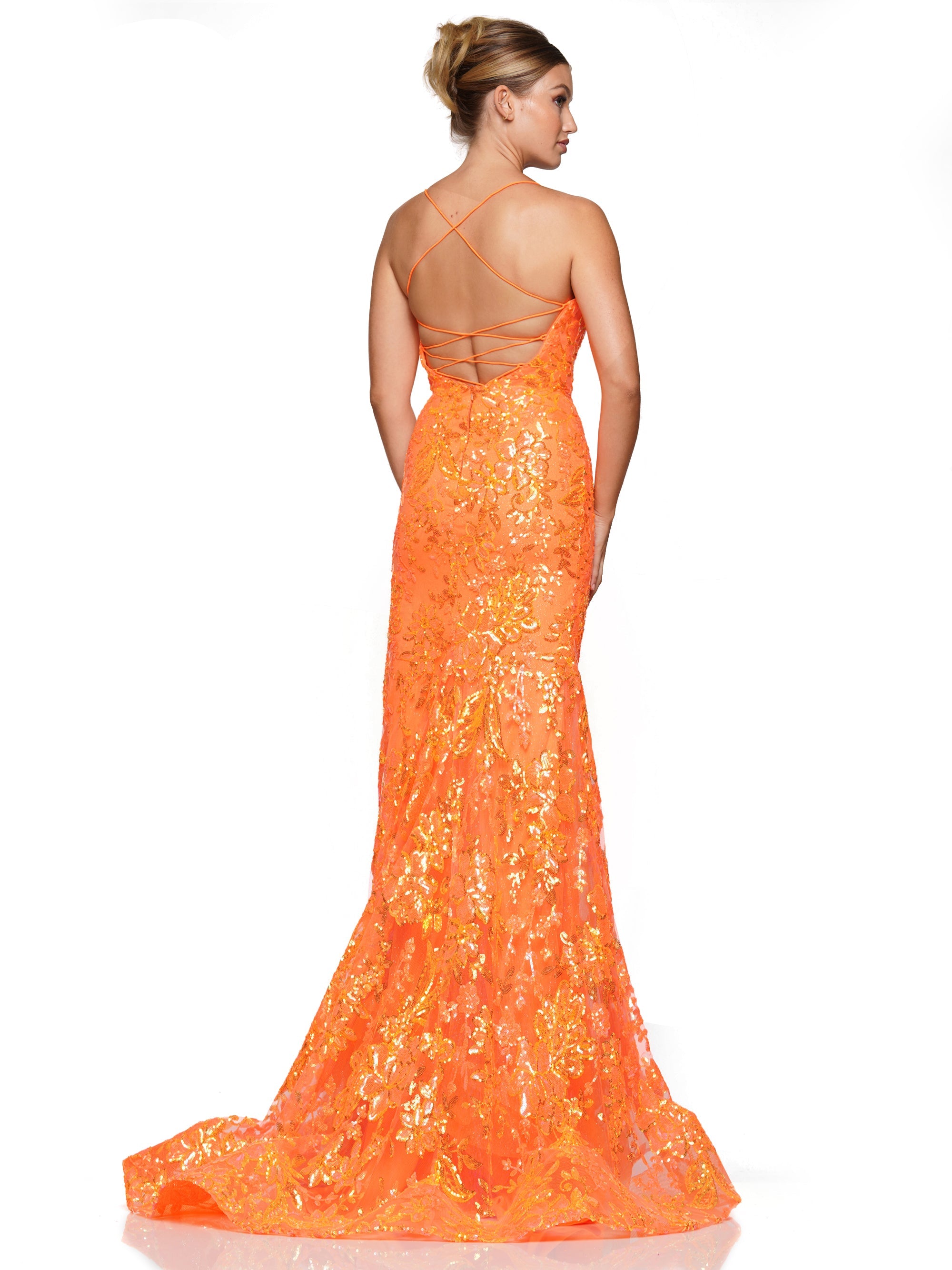 Colors 3139 Long Formal Sequin Glitter Mesh Prom Dress  The Dress Outlet