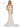 Prom Dresses Long Fitted Formal Beaded Mesh Prom Dress White Gold