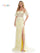 Prom Dresses Long Off Shoulder Glitter Mesh Prom Dress Yellow